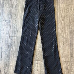 Black textured Patterned Pants